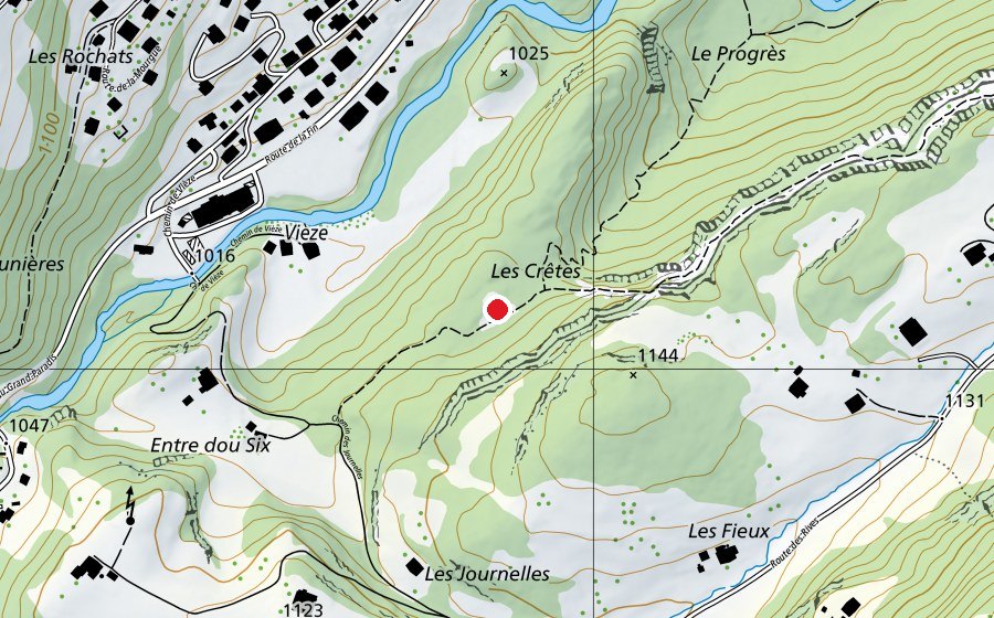 Mappa con la posizione di Organic Adventure Park (Centro sportivo)