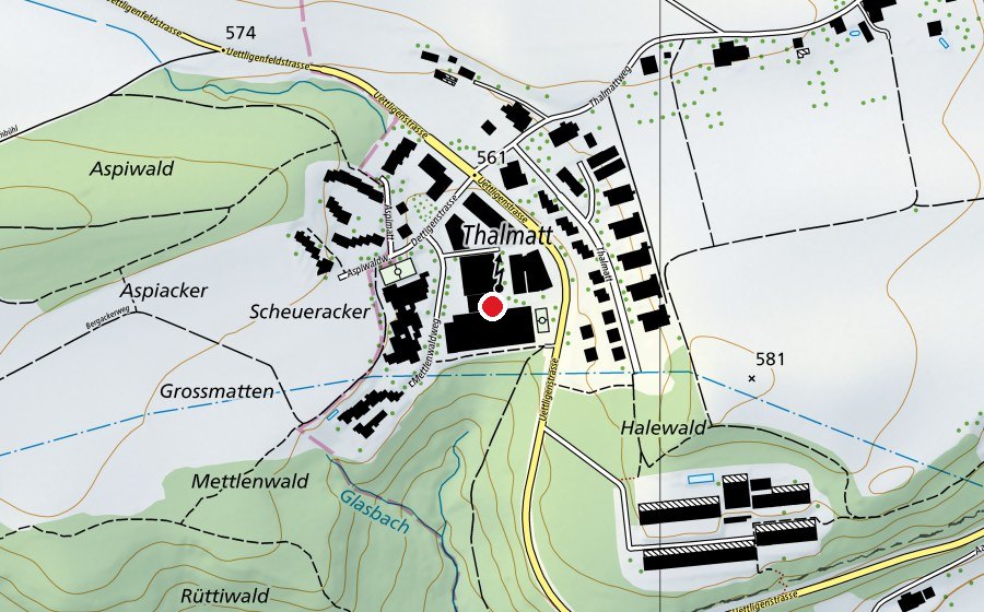 Carte indiquant l’emplacement de Oro Sport Thalmatt (Centre sportif)