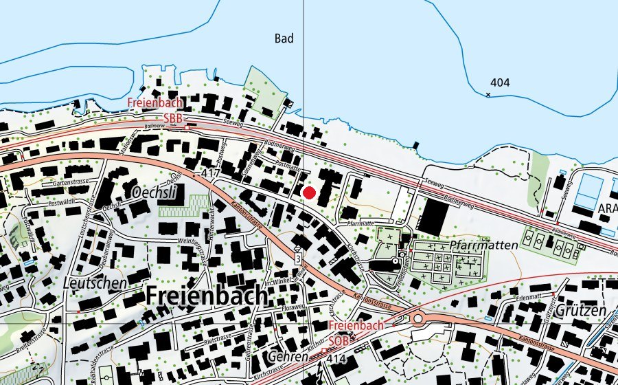 Map showing the location of Outdoor Fitness (Sports centre)