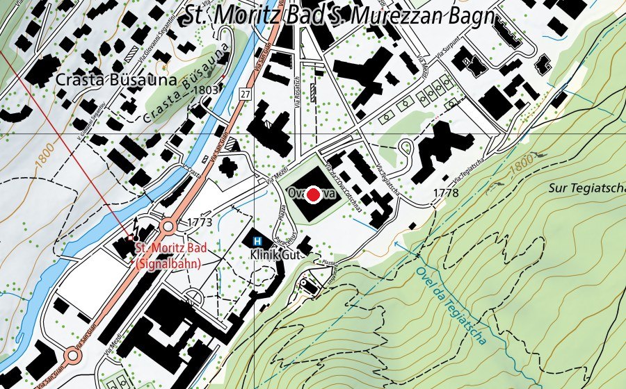 Carte indiquant l’emplacement de Ovaverva (Centre sportif)