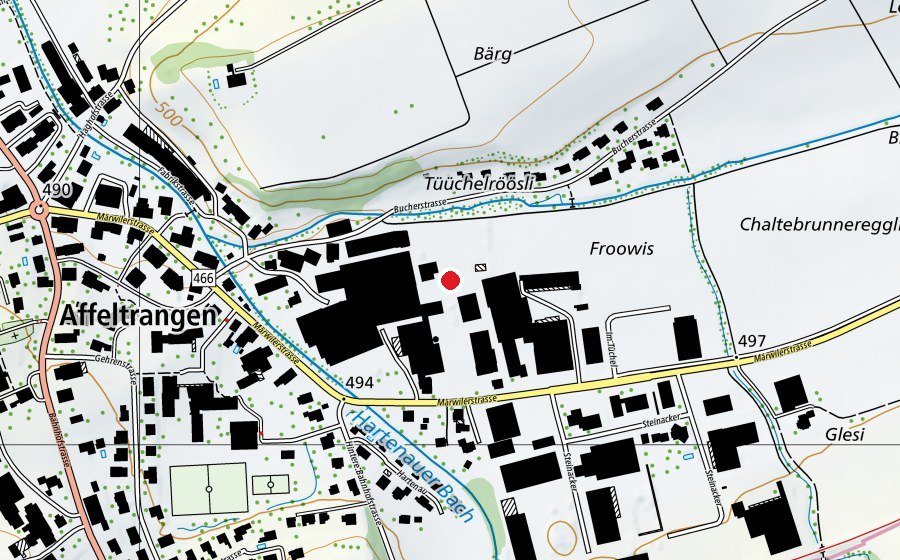 Karte mit dem Standort von Padel District (Sportanlage)