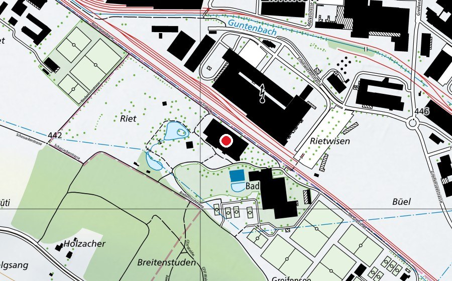 Map showing the location of Padelta (Sports centre)