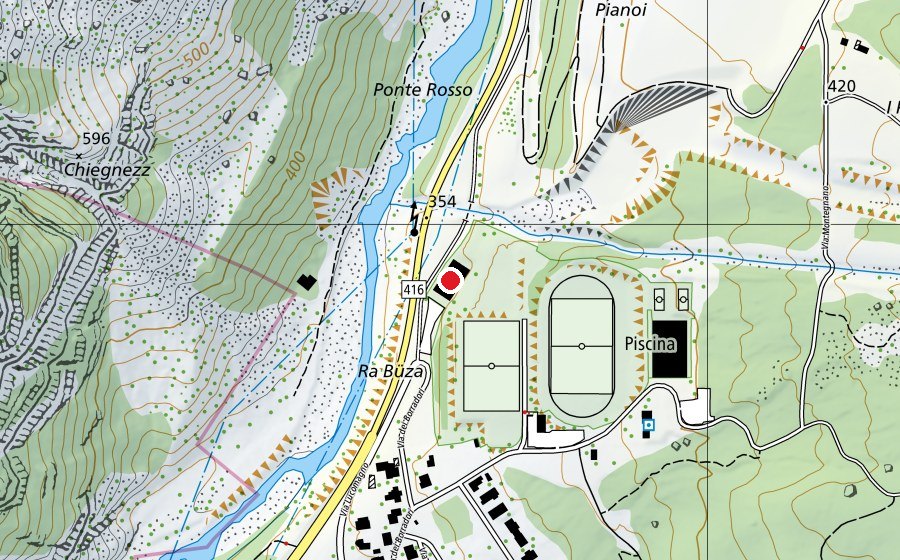 Mappa con la posizione di Palaroller (Centro sportivo)