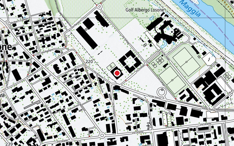 Map showing the location of Palestra (Sports centre)