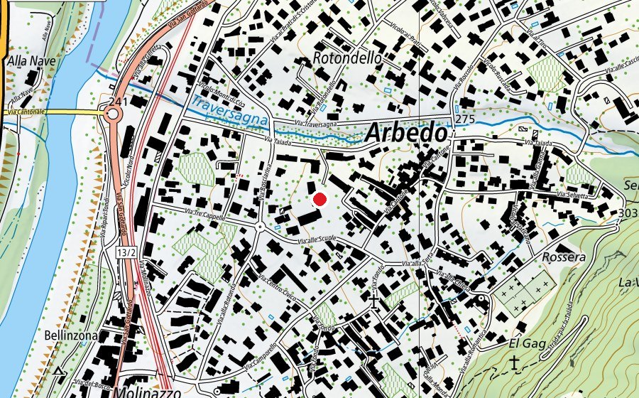 Carte indiquant l’emplacement de Palestra scuola elementare (Centre sportif)