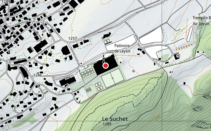 Carte indiquant l’emplacement de Patinoire (Centre sportif)