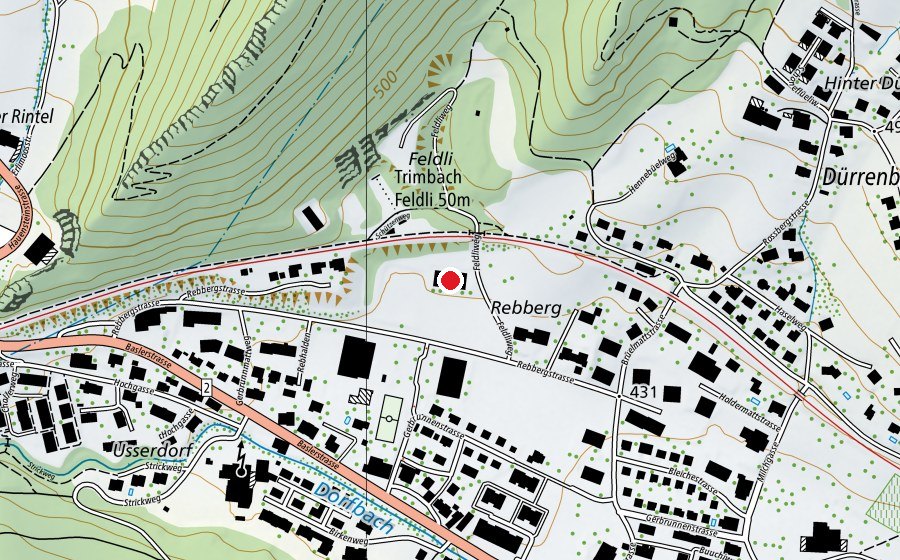 Map showing the location of Pétanque Club Trimbach (Sports centre)