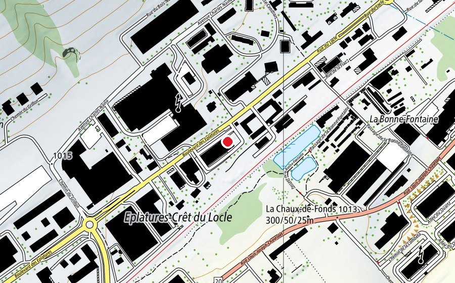 Map showing the location of Physic Club (Sports centre)
