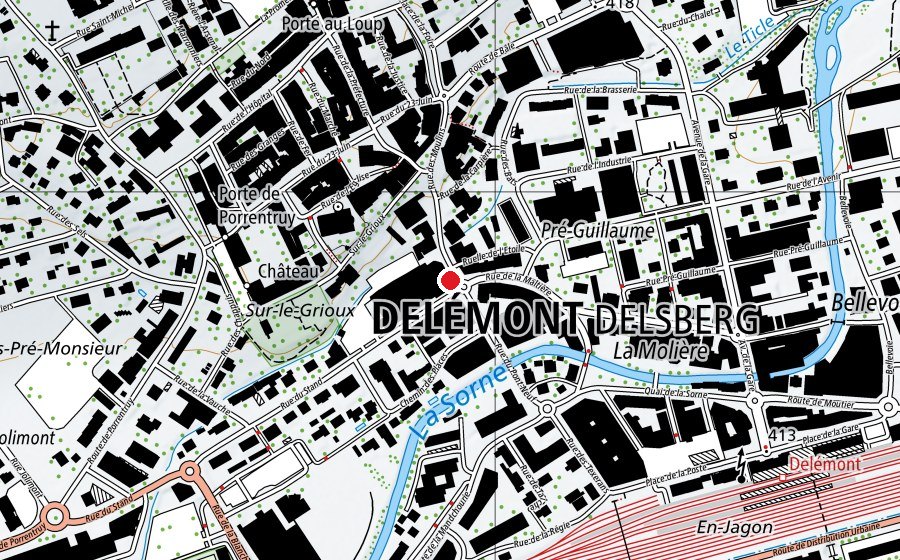 Mappa con la posizione di Physic Wellness Club (Centro sportivo)