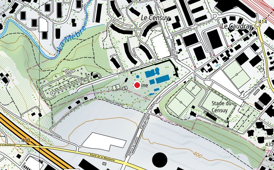 Mappa con la posizione di Piscine de Renens (Centro sportivo)