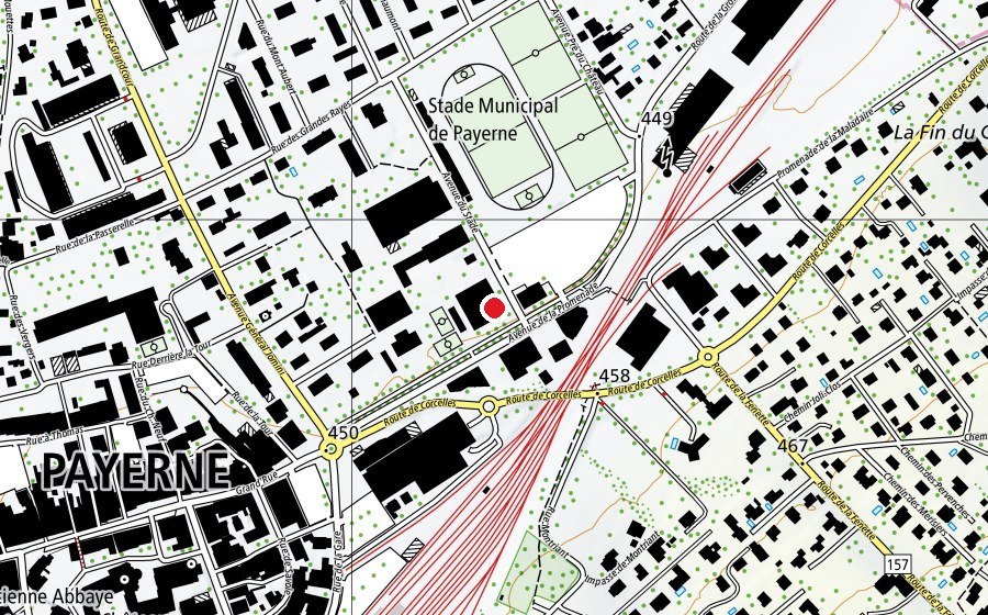Karte mit dem Standort von Piscine du Collège de la Promenade (Sportanlage)