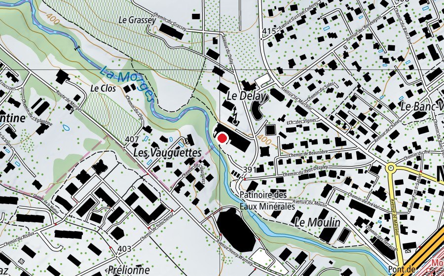 Carte indiquant l’emplacement de Piscine du Petit Dézaley (Centre sportif)