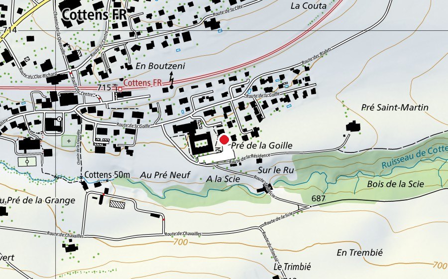 Map showing the location of Piscine Saint-Martin (Sports centre)