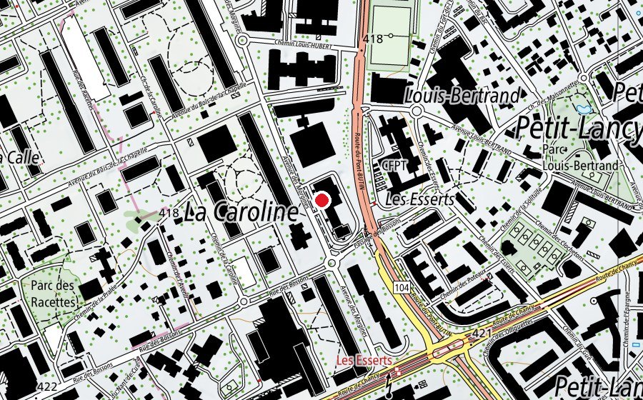 Map showing the location of Planet Climbing (Sports centre)