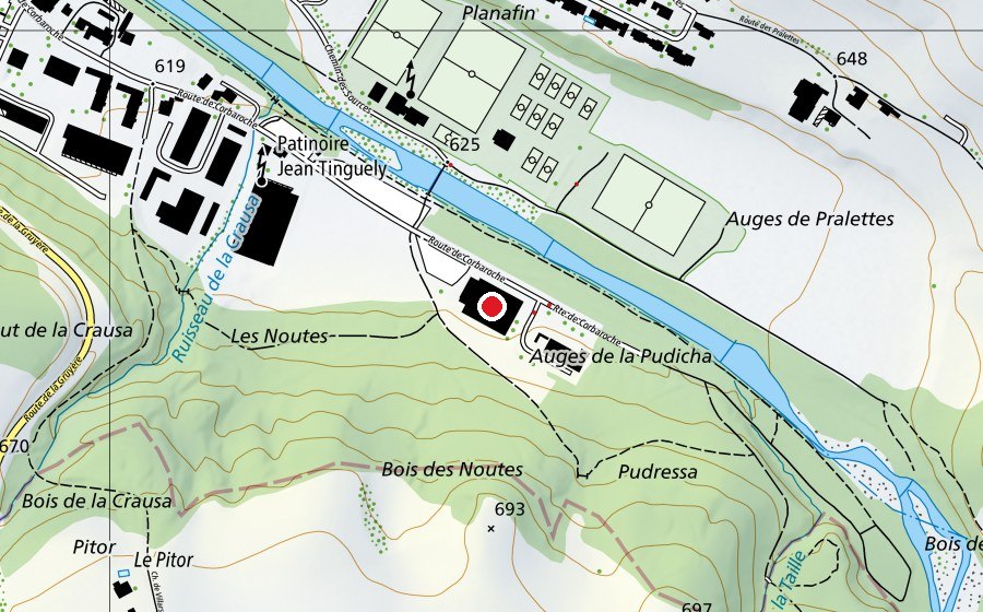 Carte indiquant l’emplacement de Pro Tennis Marly (Centre sportif)