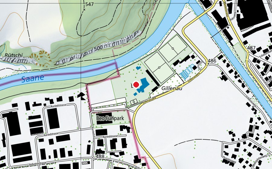 Carte indiquant l’emplacement de Regio Badi Sense (Centre sportif)