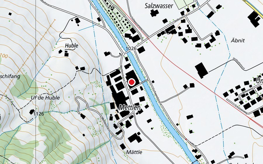 Carte indiquant l’emplacement de Reitzentrum Gstaad (Centre sportif)