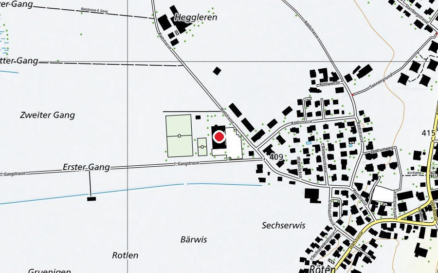 Carte indiquant l’emplacement de Rietsporthalle (Centre sportif)
