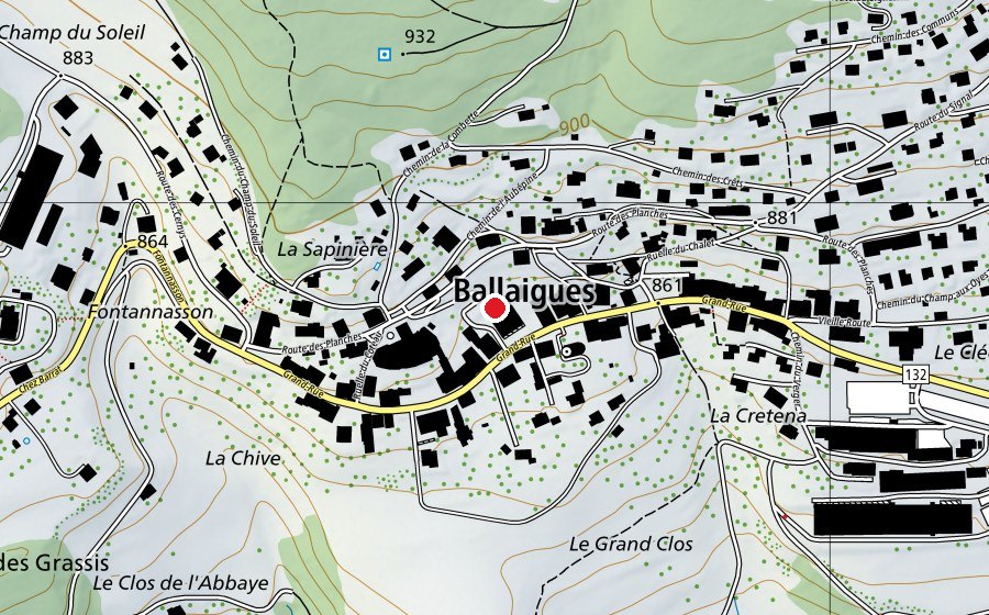 Carte indiquant l’emplacement de Salle de gym (Centre sportif)