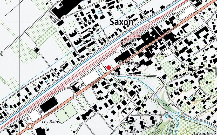 Mappa con la posizione di Salle polyvalente Florescat (Centro sportivo)