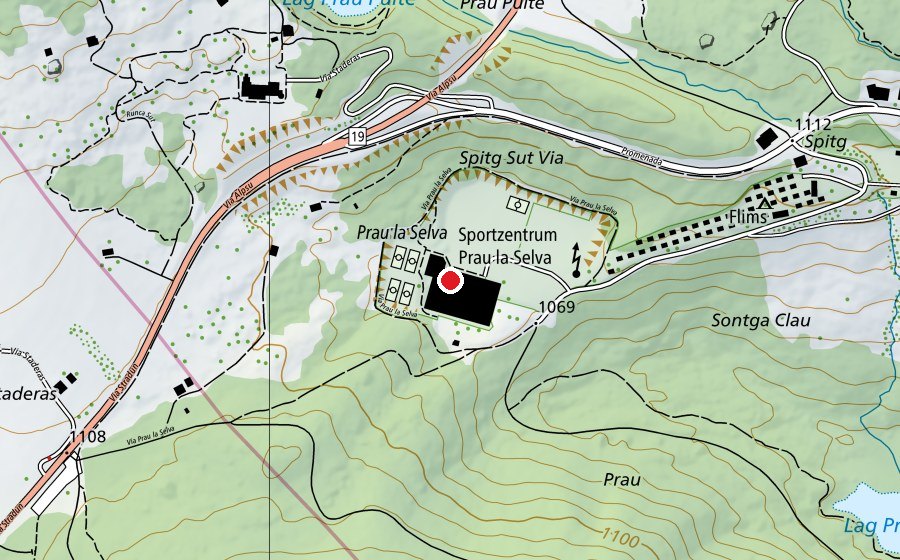 Mappa con la posizione di Schießkeller (Centro sportivo)
