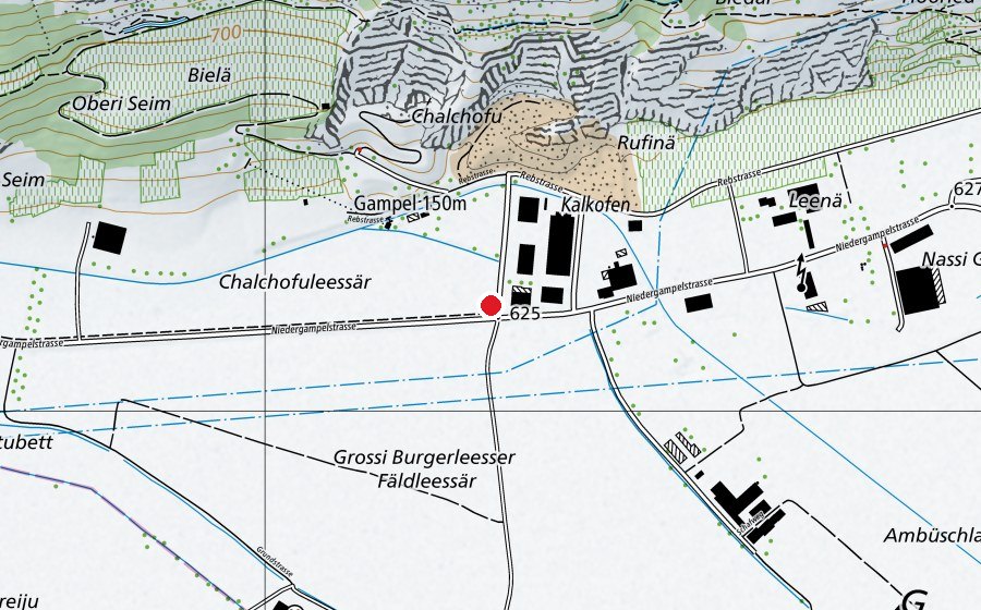 Carte indiquant l’emplacement de Schiessstand Gampel (Centre sportif)