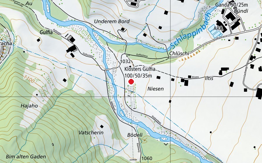 Mappa con la posizione di Schiessstand Gulfia (Centro sportivo)