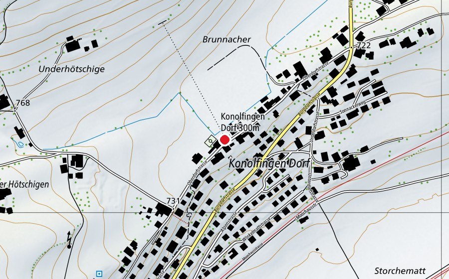 Map showing the location of Schützengesellschaft Konolfingen (Sports centre)
