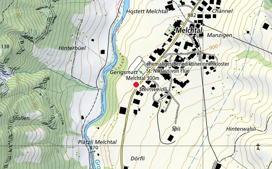 Map showing the location of Schützengesellschaft Melchtal (Sports centre)