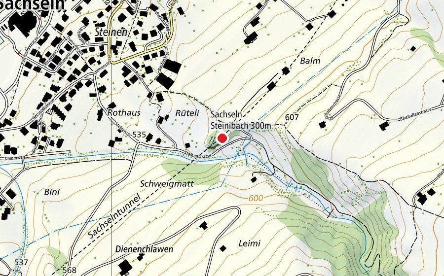 Carte indiquant l’emplacement de Schützengesellschaft Sachseln (Centre sportif)