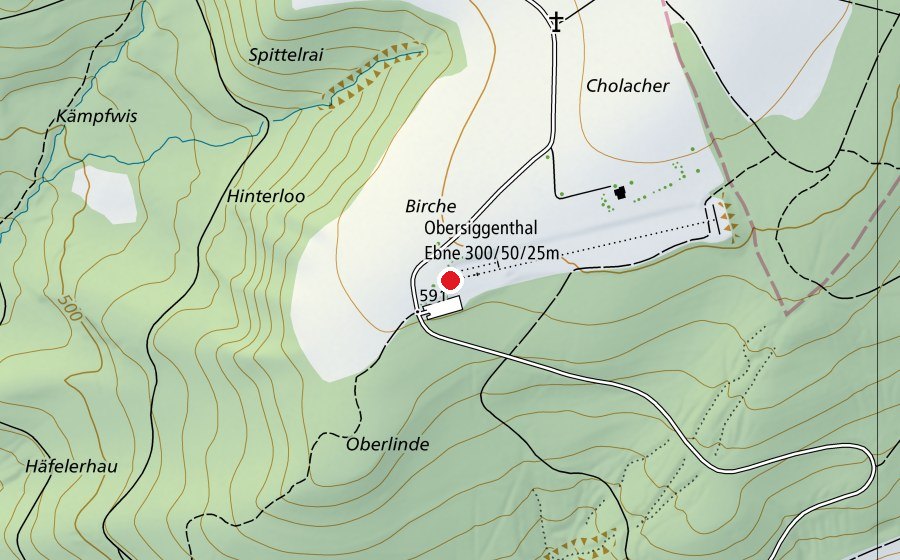 Mappa con la posizione di Schützenhaus Ebne (Centro sportivo)