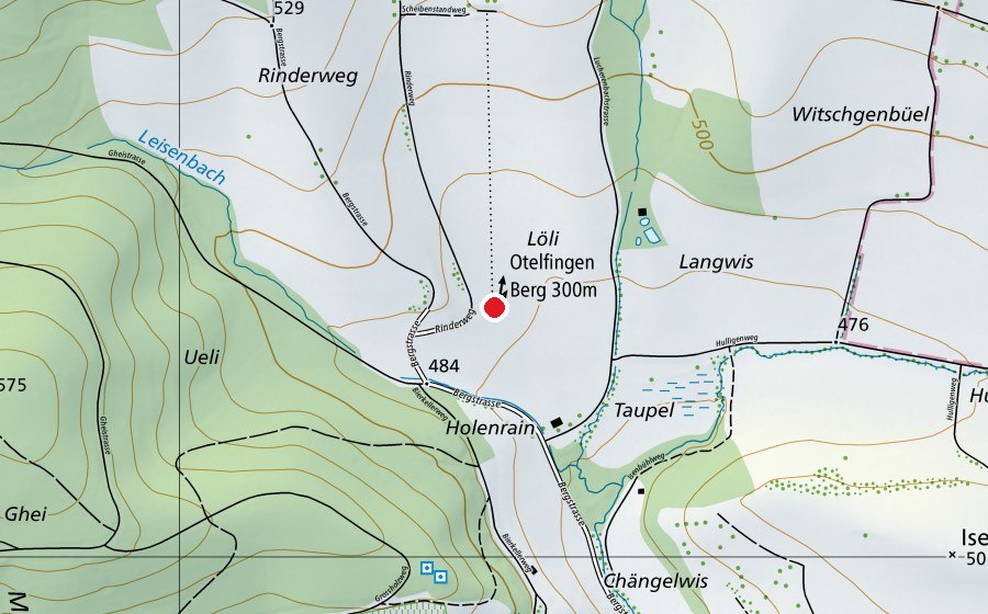 Karte mit dem Standort von Schützenhaus Otelfingen (Sportanlage)