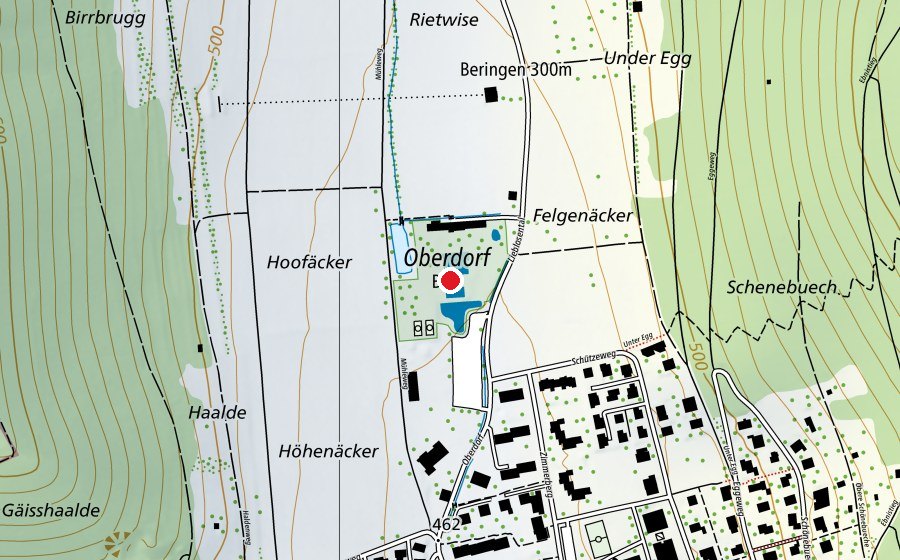 Carte indiquant l’emplacement de Schwimmbad Beringen (Centre sportif)
