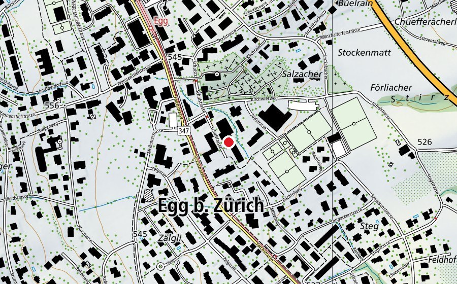 Mappa con la posizione di Schwimmbad (Centro sportivo)
