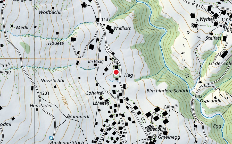 Mappa con la posizione di Schwimmbad Habkern (Centro sportivo)