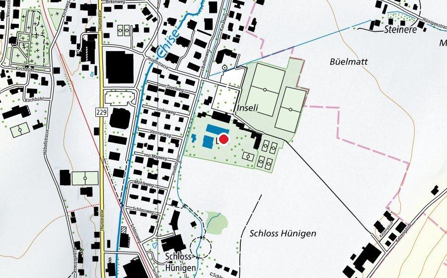 Mappa con la posizione di Schwimmbad Konolfingen (Centro sportivo)