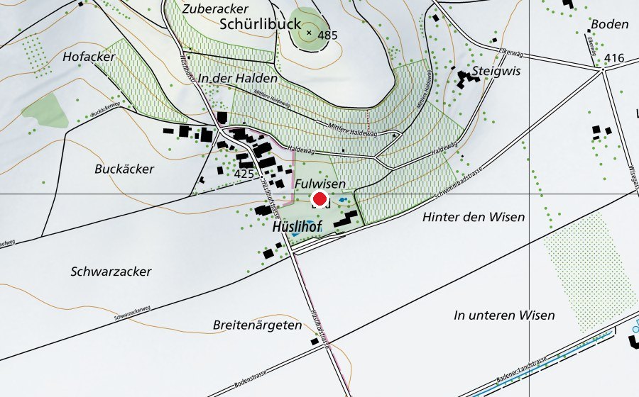 Mappa con la posizione di Schwimmbad Rafz-Wil (Centro sportivo)