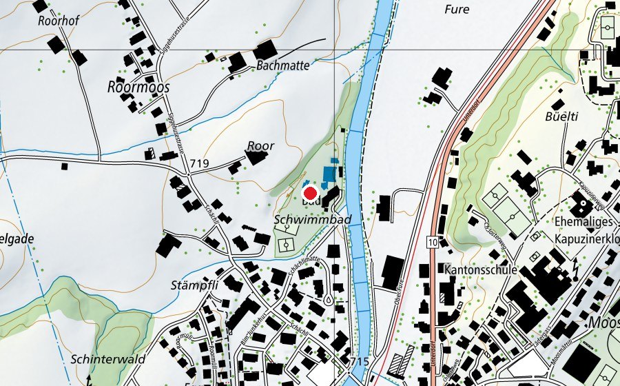 Mappa con la posizione di Schwimmbad Schüpfheim (Centro sportivo)