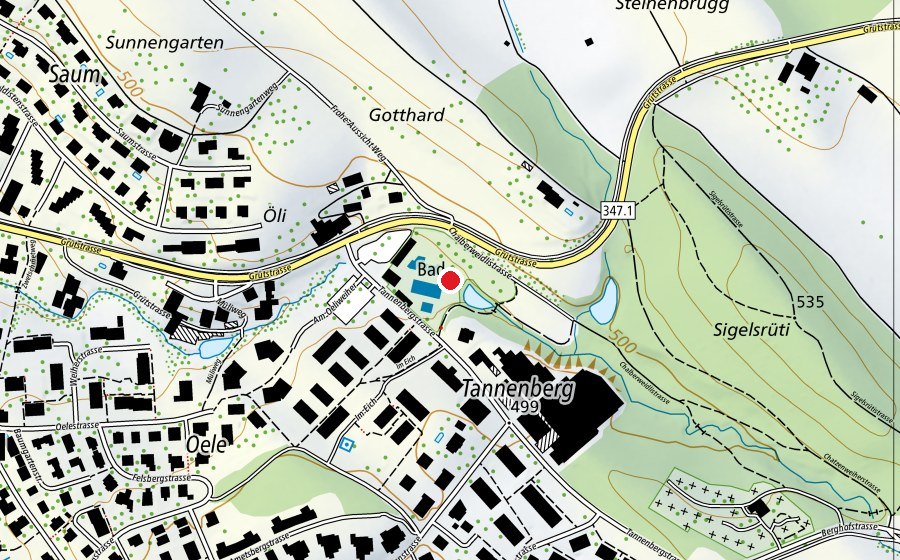 Mappa con la posizione di Schwimmbad Tannenberg (Centro sportivo)