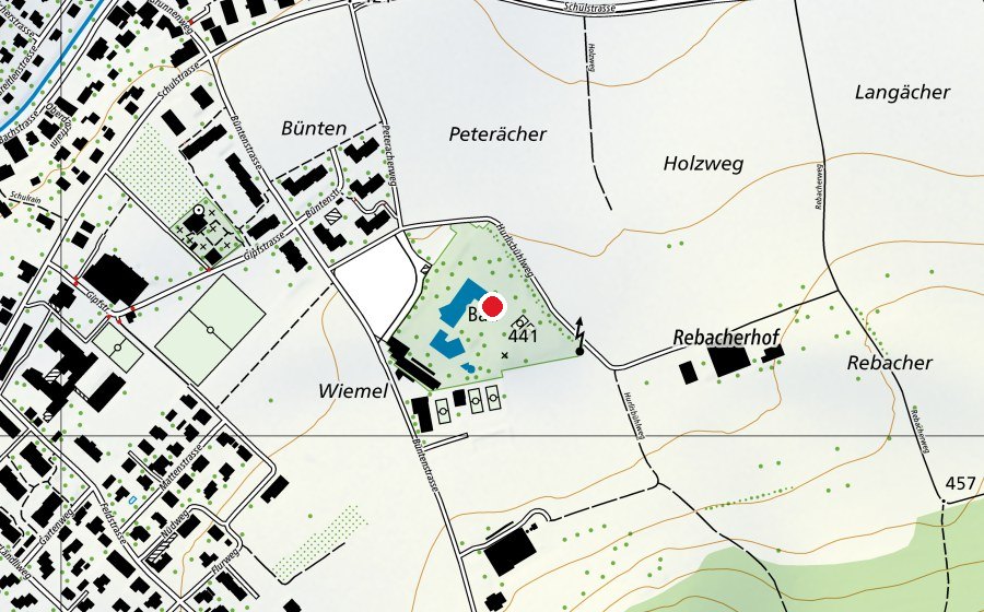 Mappa con la posizione di Schwimmbad Würenlos (Centro sportivo)