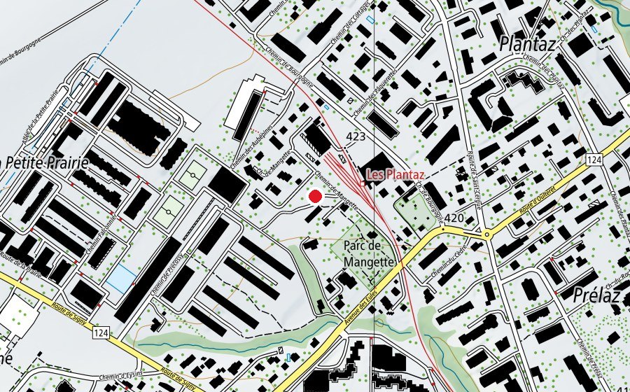 Carte indiquant l’emplacement de Scouts de Nyon - Groupe Trois-Jetées (Centre sportif)