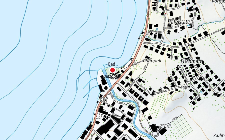 Mappa con la posizione di Seebad Arth (Centro sportivo)