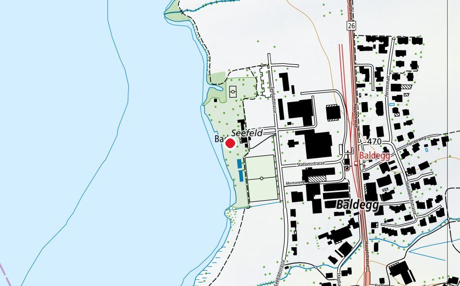 Mappa con la posizione di Seebad Baldegg (Centro sportivo)