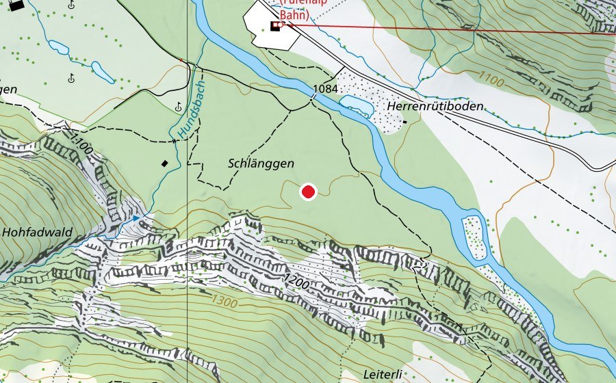 Map showing the location of Seilpark Engelberg (Sports centre)