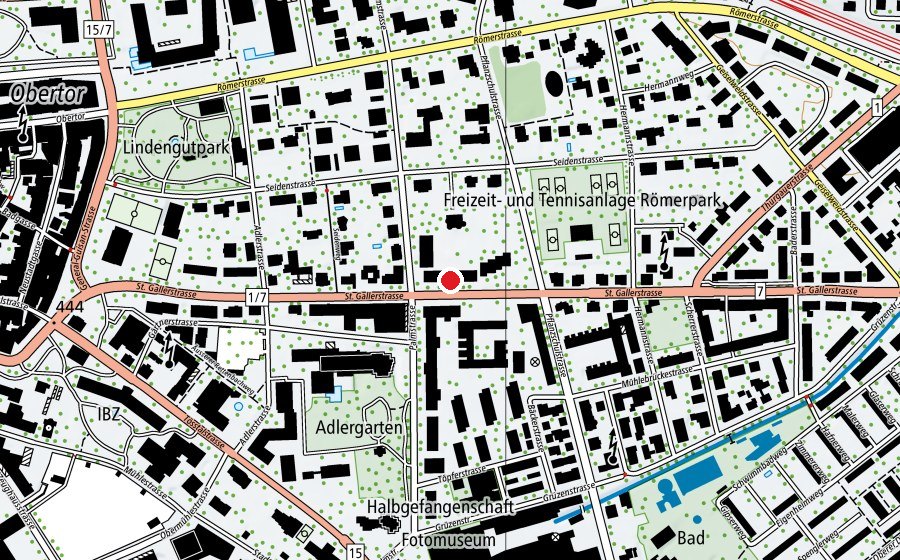 Carte indiquant l’emplacement de Shape-line (Centre sportif)