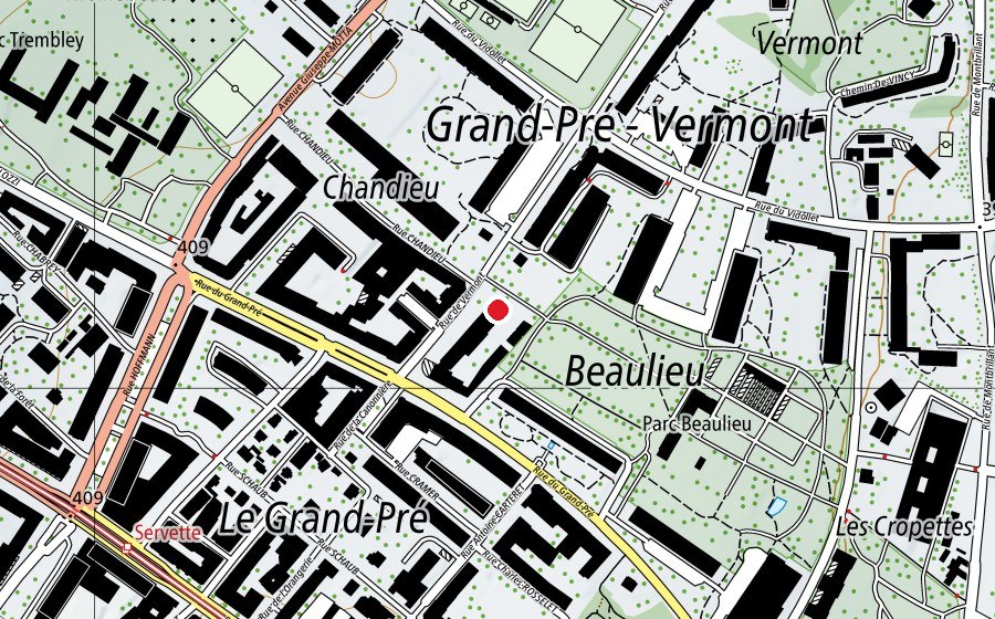 Carte indiquant l’emplacement de Silhouette (Centre sportif)