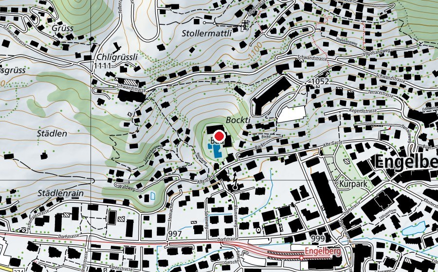 Carte indiquant l’emplacement de Sonnenberg (Centre sportif)