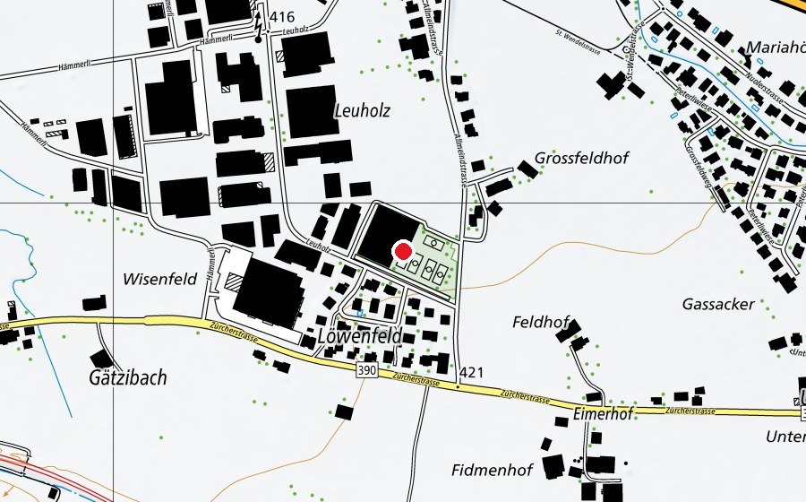 Map showing the location of Sport-, Fitness- und Gesundheitscenter Leuholz (Sports centre)
