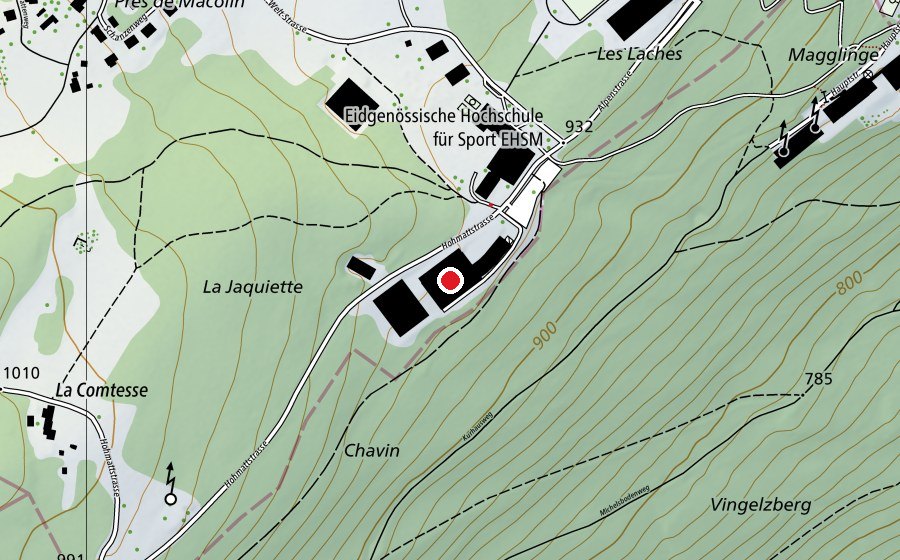 Carte indiquant l’emplacement de Sport-Toto-Halle (Centre sportif)