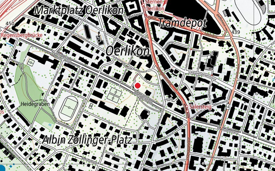 Carte indiquant l’emplacement de Sport-/Turnhalle Halde (Centre sportif)
